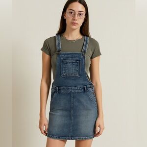 Y2K Denim Overall Dress